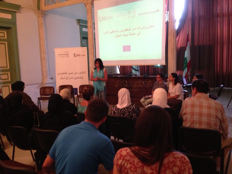 Abaad speaker at information meeting in Tripoli